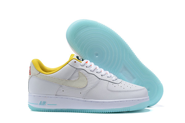 Women's Air Force 1 Low Top White Shoes 064